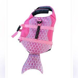 DOG pink mermaid life jacket size medium